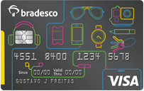 Cartão de Crédito Bradesco Universitário Visa Internacional